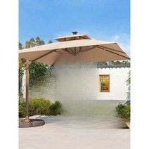 그늘막 대형파라솔 야외우산 대형쉼터, 2.5m 정사각형 +  200kg 회전식 물탱크