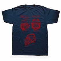 아이스하키 장비 용품 Funny Ice Hockey Goaltender Mask 특허 티셔츠 코튼 스트리트웨어 반팔 생일 선물, 13 NAVY_02 S