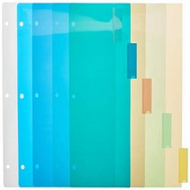 BAZIC 3-Ring Binder Dividers w/ 5-Insertable Color Tabs (Case of 24), 1