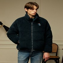 헤지스 패딩턴 네이비 캐릭터자수 구스다운 패딩점퍼 HZJU2D753N3