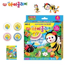 탱탱 아이클레이-점토 클레이 찰흙 미술 공예 만들기 집콕 실내놀이, 5000클레이나라(4색)