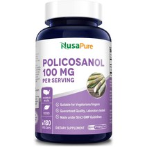 폴리코사놀 100mg 180 식물성 캡슐 비건 글루텐 프리, 기본