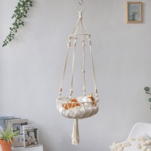 반려동물해먹 큰 30x100cm 고양이 해먹 창 마크라메 귀여운 애완 동물 침대 집 텐트 액세서리 장난감 목걸이 공 쇼파 의자 침대, 02 white