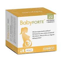 베이비FORTE 몰산 NO JOD + 오메가3 DHA EPA 임신이 요오드 없는 비타민 180개