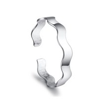 BG45 Silver 파도 물결 뱅글 팔찌 은팔찌