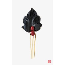 NASCHENKA 나스첸카 혜여 [나스첸카] 나뭇잎 산책 _ 아게이트 뒤꽂이 한복 머리장식 결혼준비 신랑어머니한복