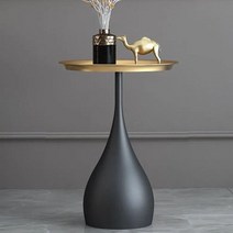 생일상차림 금속 트레이 커피 침실 침대 옆 작은 원형 꾸미기 집들이 거실앤틱, A13