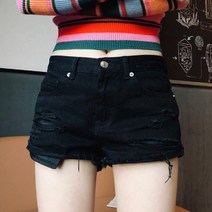 kirahosi 키라호시 블랙 데님 반바지 여성용 허리 겉옷 새로운 루즈 와이드 레그 모든 일치 세련된 슬리밍 핫 바지 M1MV33