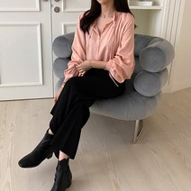 수키 넥 리본 청순 블라우스 1085896