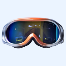 스키 고글 스노우보드 고글케이스, 8PP012오렌지/골드블루
