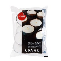 맥시 티라이트 무향 10개 10시간 Maxi Tealight Candle 10hr Burning 10ea