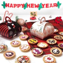 초코 타르트 쿠키 만들기 1+1선물상자 세트, 딸기/화이트