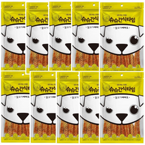 슈슈 간식타임 닭고기 빼빼로 70g x 10개 국내산 애견간식, 1팩