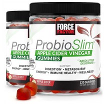 포스팩터 ProbioSlim Apple Cider Vinegar 애플 사이다 비기너 비타민B 키위 파파야 녹차 LactoSpore 바이오페린 120구미[2병묶음], 2개, 120개