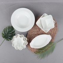 오메가키친 강화 그라탕 사각탕기 파스타볼 화채볼 그릇 볼, 09-3) 강화 화채볼 7inch