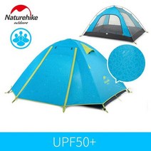 에어텐트 대형텐트 Naturehike 새로운 초경량 P 시리즈 텐트 2-4 명 하이킹 텐트 야외 캠핑 비치 텐트 안티 UV UPF50 알루미늄 폴 텐트 비치텐트, P2- 블루, 협력사