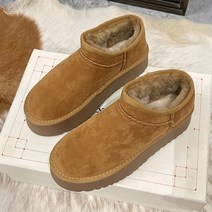 발편한 스웨이드 명품부츠 앵글 여성 플랫 첼시 부츠 발목 짧은 따뜻한 스웨이드 패션 두꺼운 고스 스노우 신발 겨울