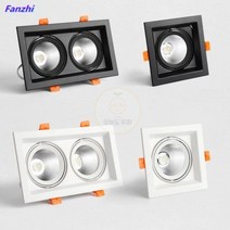 물 호수 세차 호스 정원 분사기 아주 밝은 정사각형 조광 가능한 COB LED 매립형 다운라이트 10W/20W 3000K/4000K/6000K 천장 스포트 램프 AC110 220, 3000K_20W Dimmable | WHITE