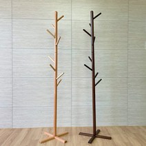 100SU 우드 스탠드 옷걸이 소형, 브라운