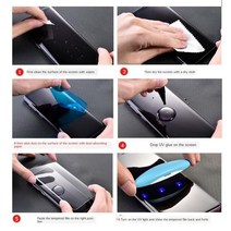 접착제 모든 휴대 전화 화면에 대 한 3pcs UV 강화 유리 접착제 가장자리 전체 커버 보호, 한개옵션0