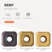 밀링커터 파이프컷팅기 SEMT13T3AGSNJM UE6020 US735 VP15TF 카바이드 인서트 선삭 공구 밀링 커터 CNC 노치 커팅, SEMT13T3-JM UE6020, 10pcs(1 boxes)