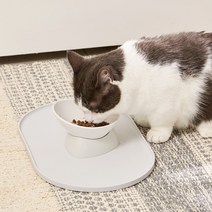 펫레스트 강아지식기매트 2색, 라이트 그레이 VPMT00101