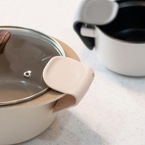 국산 실리콘 플렛 냄비 손잡이 2P, 그레이