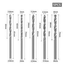 나사 인출기 추출기 8mm 생크 HSS 목공 카운터 싱크 드릴 라우터 비트 카바이드 팁 목재 밀링 커터용 Remon 철거, 5Pcs 2.8-4mm