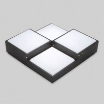 73 빵빵야 / 방등 LED 큐브 4등 50W 흑색 방 거실 주방등 led방등50w led등기구 led형광등 천장등/실링라이트