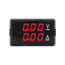디지털 볼트 미터 전류계 LED 디지털 전압 미터 전류 미터 게이지 DC0-100V 10A, 10A 빨간색