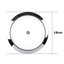 Rv 캐러밴 캠핑카 카라반RV Sojourn 트레일러 수정 액세서리 초박형 원형 조명기 LED 실내 12V24V 스위치 1, 05 12V18CM