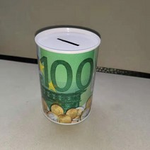 인테리어 귀여운 모형 캐릭터 대형 금고 행운 저금통 1pcs 돼지 크리 에이 티브 tinplate 실린더 유로 달러 그림 상자 가정용 저축 돈 상자 휴식 홈 장식 열기, 04 ZS-6700-4