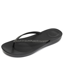 핏플랍 아이쿠션 스파클 플립플랍 쪼리 블랙 여자 슬리퍼 샌들 실내화 플리플랍 신발 R08-001