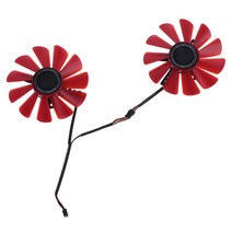 2pcs 85mm RX-570-RS RX-580-RS FD10U12S9-C 팬 XFX RX470 RX570 RS RX580 RS 비디오 그래픽 카드 냉각 교체, 01 빨간
