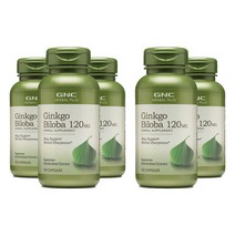GNC [5개 SET] 징코 빌로바 120 mg 100정 (캡슐) Herbal Plus Standardized Ginkgo Biloba 100Vcaps, 1개