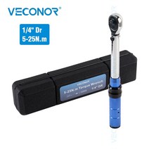 5-25n.m 토크 키 렌치 도구 14 인치 스퀘어 드라이브 양방향 정밀 사전 설정 미러 광택 토크 스패너 수리, 협력사, 케이스 포함