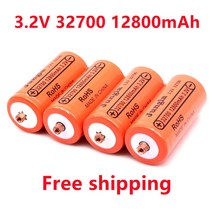 납산배터리 100% 32700 12800mAh 3.2V lifepo4 충전식 배터리 전문 리튬 철 인산염 전원 나사 포함 충전지 건전지, 03 4PCS