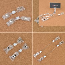 2P 집게형 쇼클립 반달집게 메뉴꽂이 베이커리네임택 매장가격표 쇼케이스명찰 모니터이름표 가격표시 차량용, 집게 중
