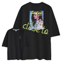 문컬렉션 슈프림 5부오버핏 클로즈 남녀공용 반팔