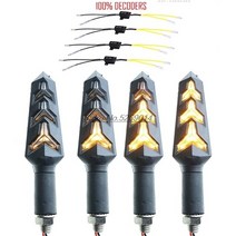 PCX카울 오토바이 부품 액세서리 커버 led 방향 지시등 100 디코더 trk502 배터리 yamaha 카페 레이서 바퀴, 디코더가 있는 4개