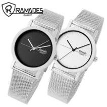 RM0906M-M 남성 가죽＆메탈 패션시계