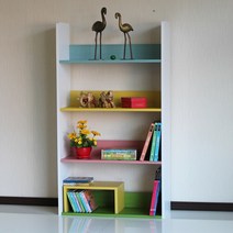 양지책장 다꼬자600 수납4단 책꽂이, 오색