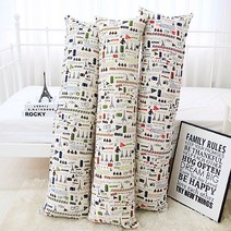 베드앤데코 더씨티 바디필로우 솜포함, 레드