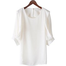 C245_소매 이중 라운드 블라우스