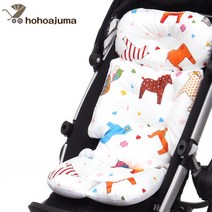 호호아줌마 카시트 유모차 일체형 시트, 포니화이트+블루도트 인견