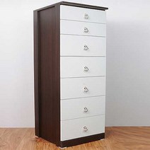 블루밍가구 틈새 400 7단 서랍장, 4007웬지화이트A