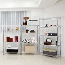 25파이 산업용메탈선반 앵글 철제선반진열대 2단/3단/4단/5단, 기둥높이1200 5단