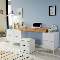 퍼니아트 폭조절 와이드체스트 겸 화장대 gaheyn-011, 오크화이트