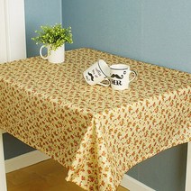 찬미디자인 D방수식탁보 들꽃, 베이지, 직4인 108x150cm