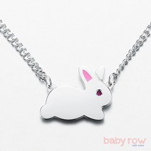 토끼 실버 미아방지 목걸이_RSN0020